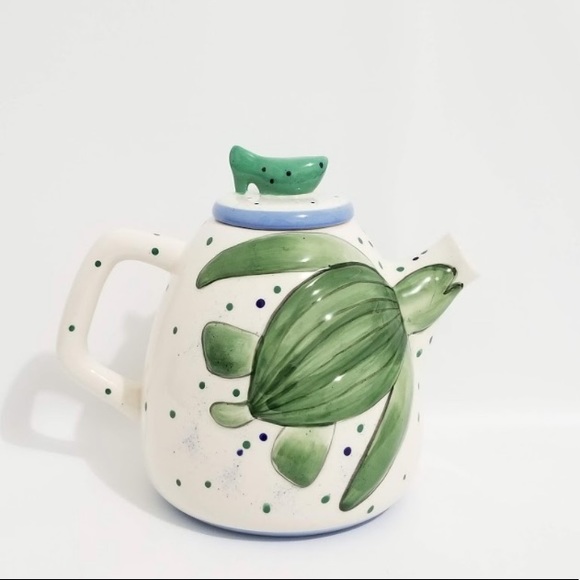 Blue Sky Other - Blue Sky Ceramic Diane Leatherback Turtle Teapot